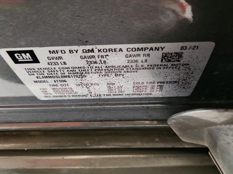 53590396 :رقم المزاد ، KL4MMDSL0MB170755 vin ، 2021 Buick Encore Gx مزاد بيع