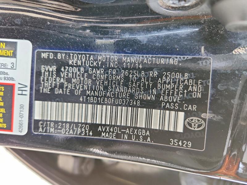 Продаж на аукціоні авто 2015 Toyota Avalon Hybrid, vin: 4T1BD1EB0FU037348, номер лоту: 53366406
