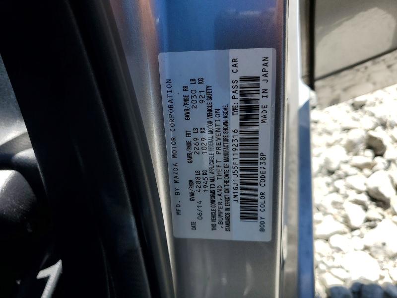 Aukcja sprzedaży 2015 Mazda 6, vin: JM1GJ1U55F1192316, numer aukcji: 53696876