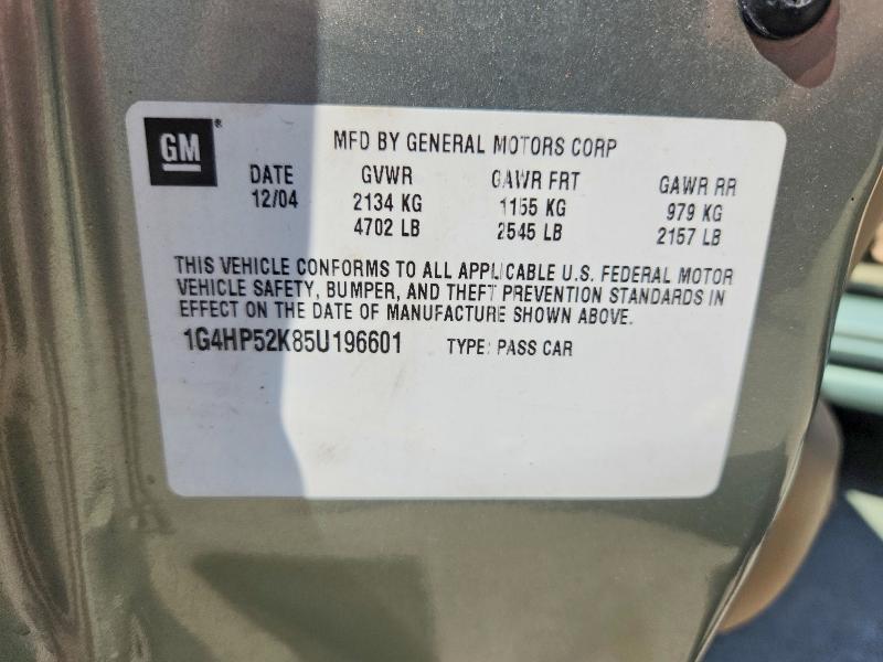 2005 Buick Lesabre მანქანა იყიდება აუქციონზე, vin: 1G4HP52K85U196601, აუქციონის ნომერი: 54004176