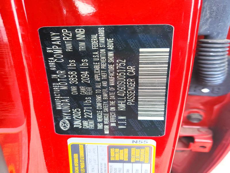 55043546 :رقم المزاد ، KMHLL4DG0SU051752 vin ، 2025 Hyundai Elantra مزاد بيع