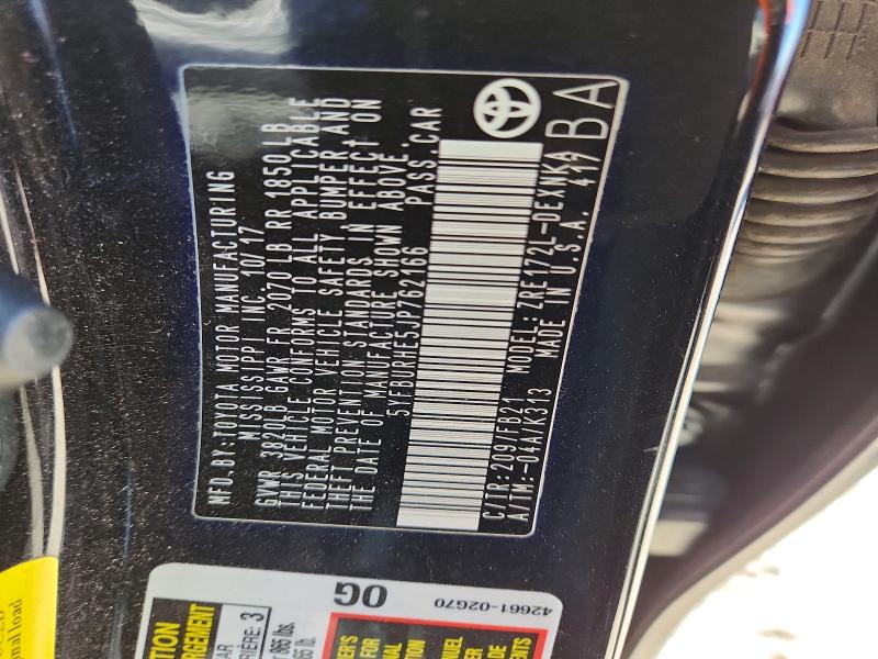 53744006 :رقم المزاد ، 5YFBURHE5JP762166 vin ، 2018 Toyota Corolla مزاد بيع