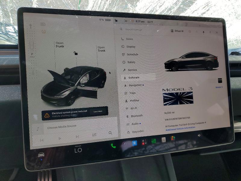 53911576 :رقم المزاد ، 5YJ3E1ET5RF903749 vin ، 2024 Tesla Mdl 3 مزاد بيع