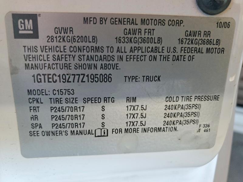 Продаж на аукціоні авто 2007 Gmc New Sierra, vin: 1GTEC19Z77Z195086, номер лоту: 55029446