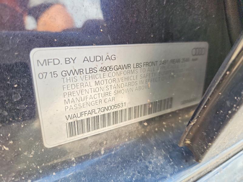 54603426 :رقم المزاد ، WAUFFAFL7GN005531 vin ، 2016 Audi A4 مزاد بيع