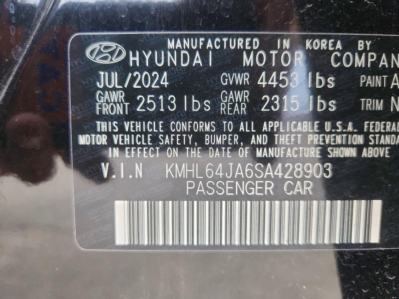 Продаж на аукціоні авто 2025 Hyundai Sonata, vin: KMHL64JA6SA428903, номер лоту: 54324596
