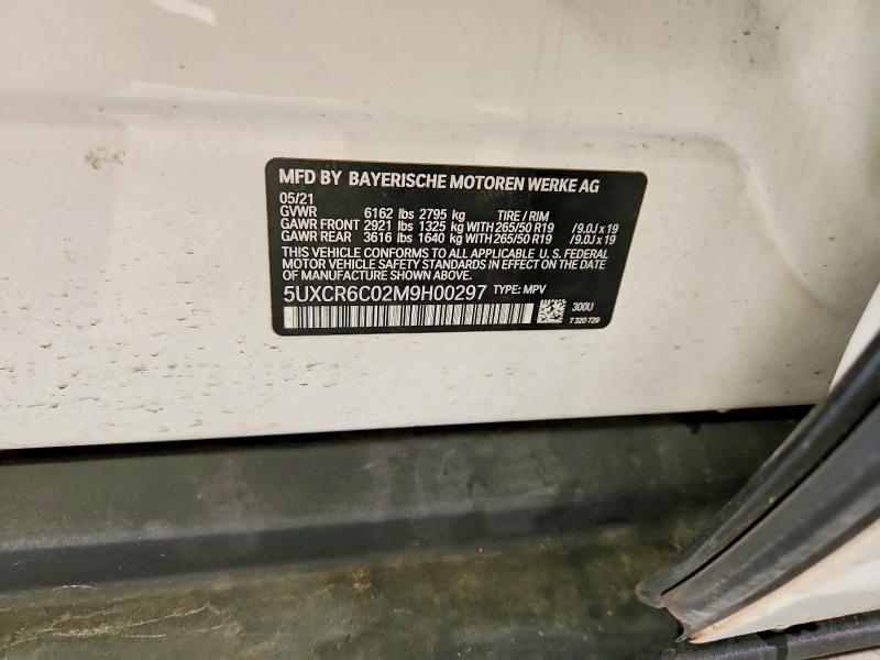 2021 Bmw X5 მანქანა იყიდება აუქციონზე, vin: 5UXCR6C02M9H00297, აუქციონის ნომერი: 52180796