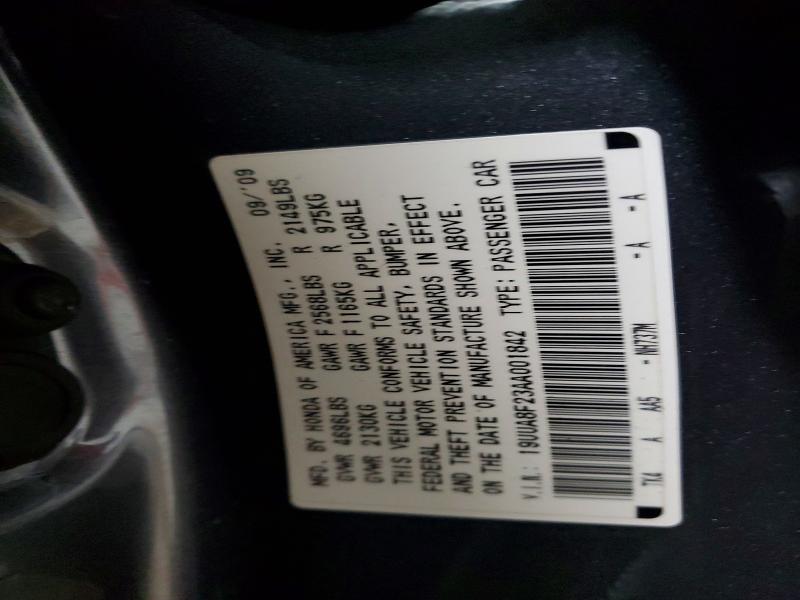 52695856 :رقم المزاد ، 19UUA8F23AA001842 vin ، 2010 Acura Tl مزاد بيع