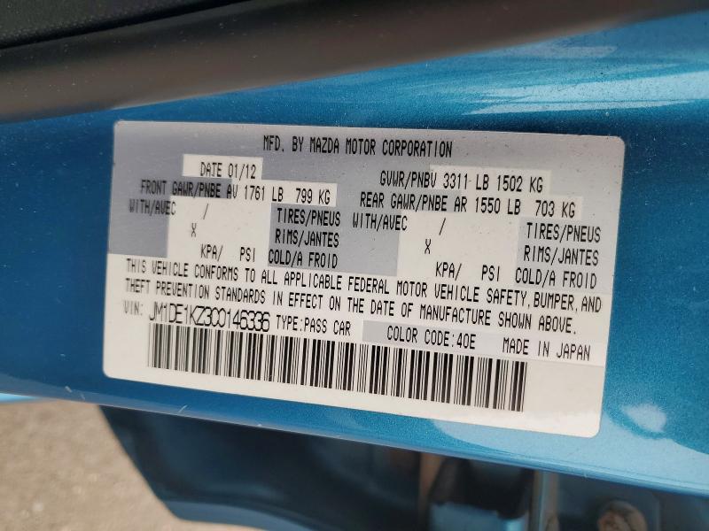 2012 Mazda Mazda2 მანქანა იყიდება აუქციონზე, vin: JM1DE1KZ3C0146336, აუქციონის ნომერი: 55276396