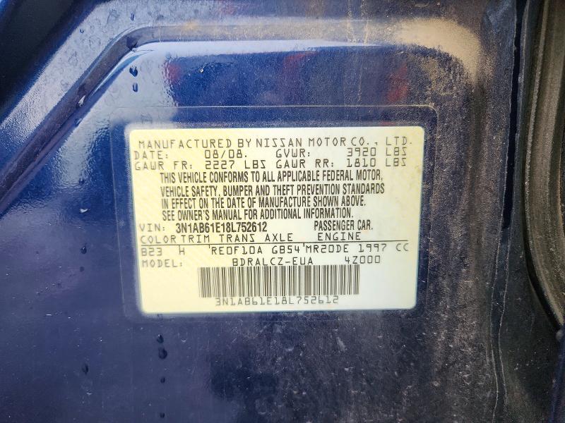 Aukcja sprzedaży 2008 Nissan Sentra, vin: 3N1AB61E18L752612, numer aukcji: 52329026