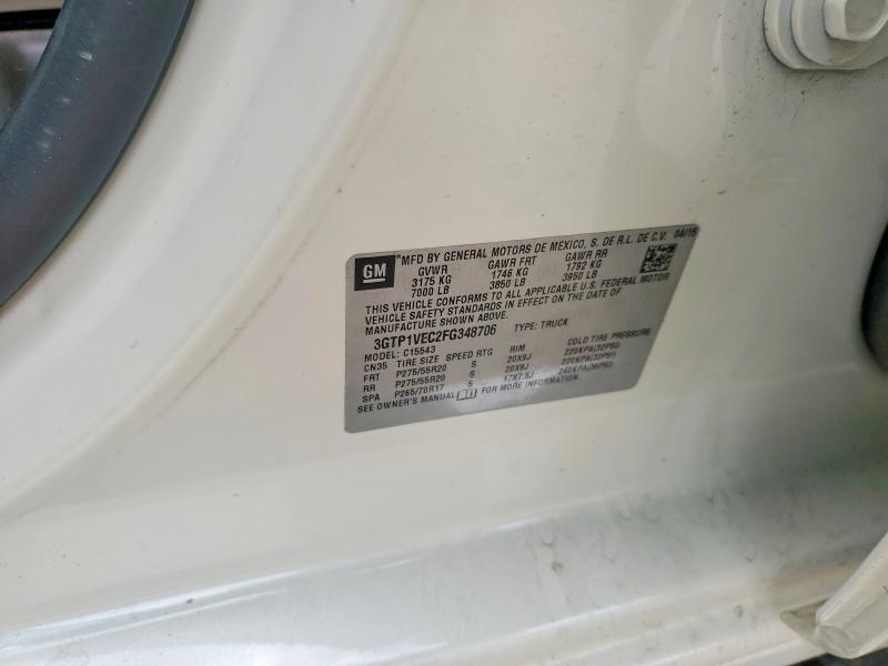 Aukcja sprzedaży 2015 Gmc Sierra, vin: 3GTP1VEC2FG348706, numer aukcji: 53319856