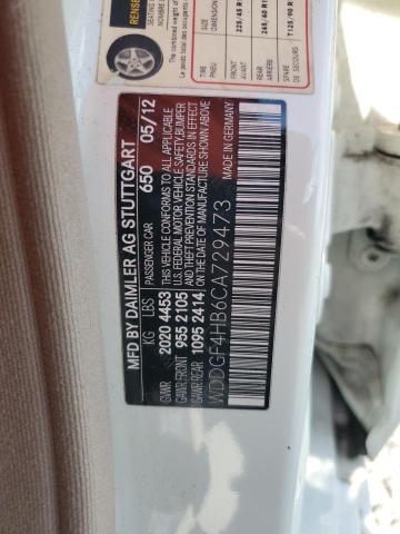 54324736 :رقم المزاد ، WDDGF4HB6CA729473 vin ، 2012 Mercedes-benz C مزاد بيع