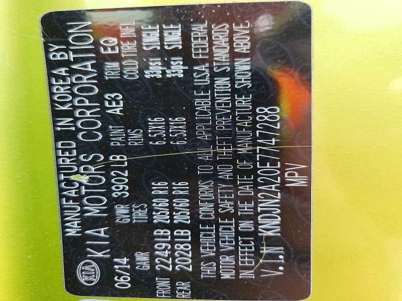Продаж на аукціоні авто 2014 Kia Soul, vin: KNDJN2A20E7747288, номер лоту: 54638556