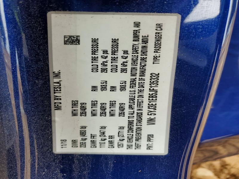 Продажа на аукционе авто 2018 Tesla Model 3, vin: 5YJ3E1EB5JF135332, номер лота: 52172796