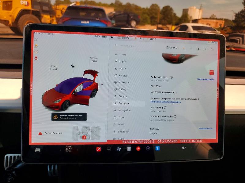 2021 Tesla Model 3 მანქანა იყიდება აუქციონზე, vin: 5YJ3E1EA7MF920513, აუქციონის ნომერი: 51873896