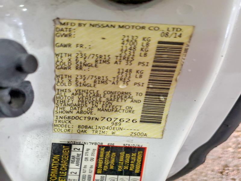 Aukcja sprzedaży 2015 Nissan Frontier, vin: 1N6BD0CT9FN707626, numer aukcji: 54412466