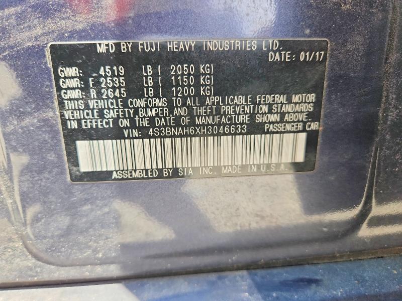Продажа на аукционе авто 2017 Subaru Legacy, vin: 4S3BNAH6XH3046633, номер лота: 54194546