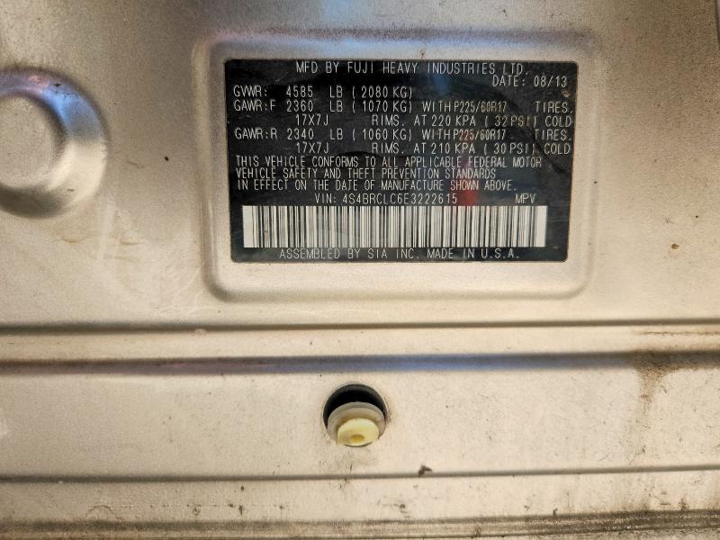 Продажа на аукционе авто 2014 Subaru Outback, vin: 4S4BRCLC6E3222615, номер лота: 54256096