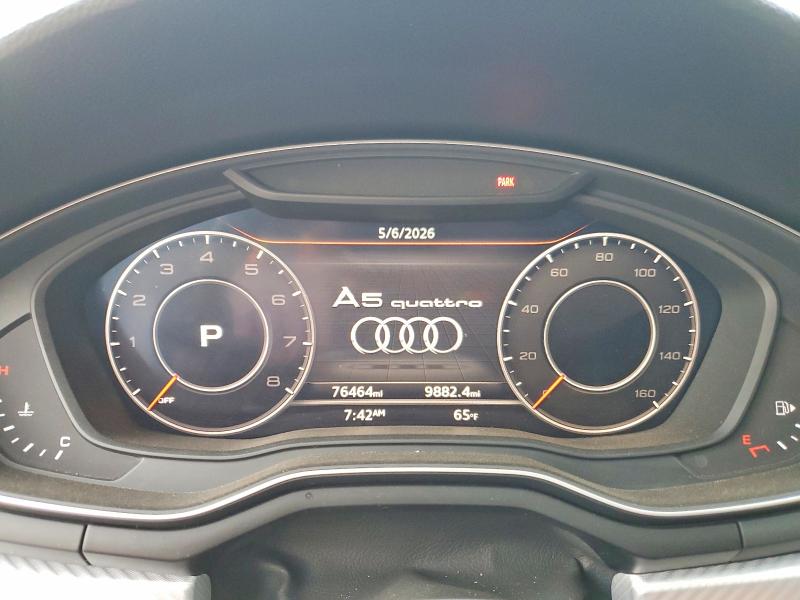 2019 Audi A5 მანქანა იყიდება აუქციონზე, vin: WAUENCF50KA018567, აუქციონის ნომერი: 52565926