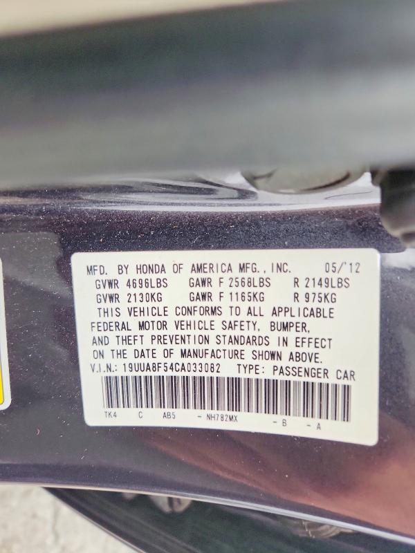 Продаж на аукціоні авто 2012 Acura Tl, vin: 19UUA8F54CA033082, номер лоту: 55604256