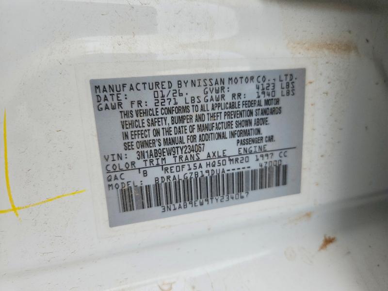 Aukcja sprzedaży 2026 Nissan Sentra, vin: 3N1AB9EW9TY234067, numer aukcji: 54276456
