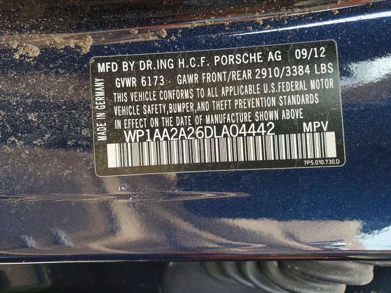 Aukcja sprzedaży 2013 Porsche Cayenne, vin: WP1AA2A26DLA04442, numer aukcji: 51614006
