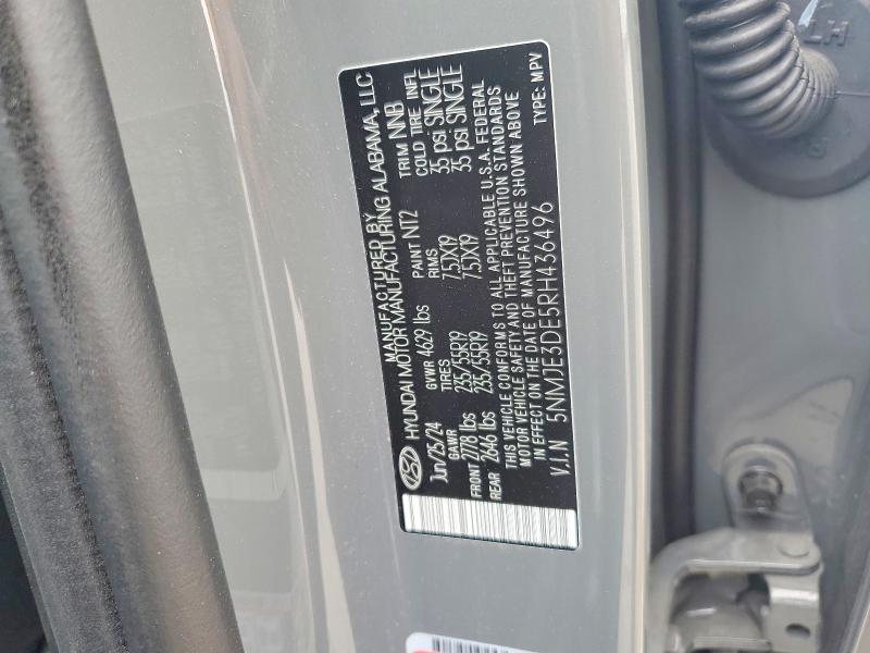 Продажа на аукционе авто 2024 Hyundai Tucson, vin: 5NMJE3DE5RH436496, номер лота: 55459496