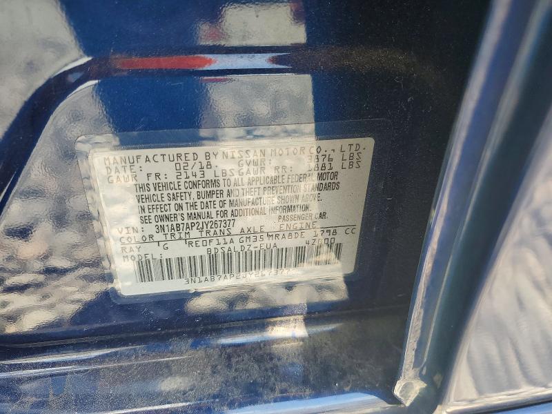 Aukcja sprzedaży 2018 Nissan Sentra, vin: 3N1AB7AP2JY267377, numer aukcji: 53723996