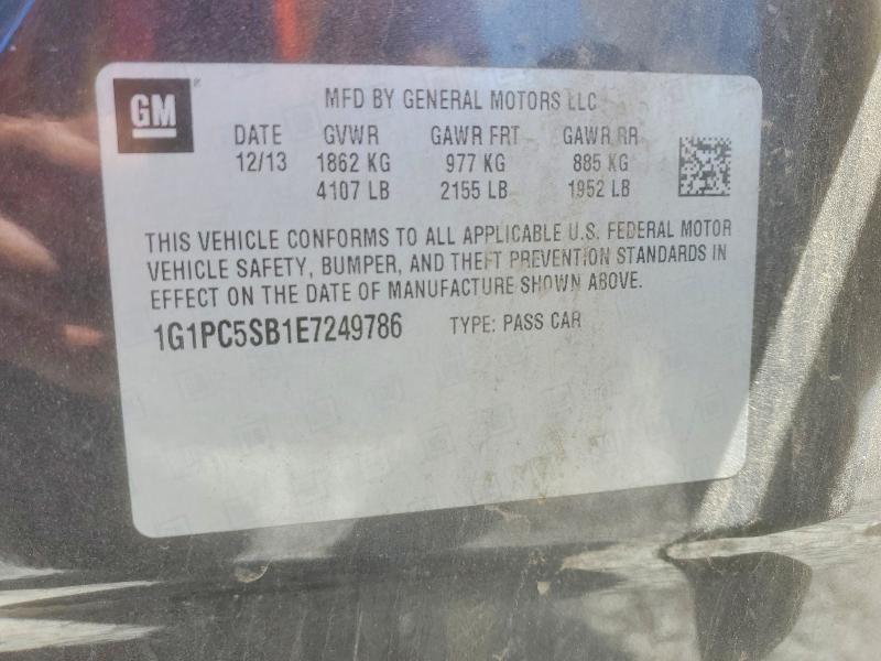 Продаж на аукціоні авто 2014 Chevrolet Cruise Lt, vin: 1G1PC5SB1E7249786, номер лоту: 53391656