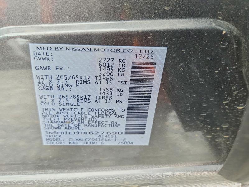 Продажа на аукционе авто 2026 Nissan Frontier, vin: 1N6ED1EJ9TN627690, номер лота: 52710056