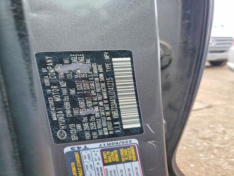 52637106 :رقم المزاد ، KM8J33A41LU141215 vin ، 2020 Hyundai Tucson مزاد بيع