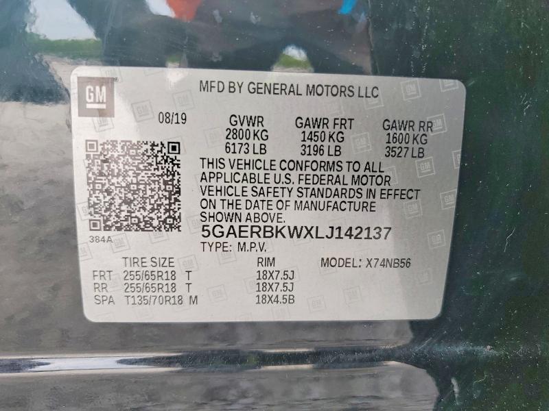 Aukcja sprzedaży 2020 Buick Enclave, vin: 5GAERBKWXLJ142137, numer aukcji: 54257296