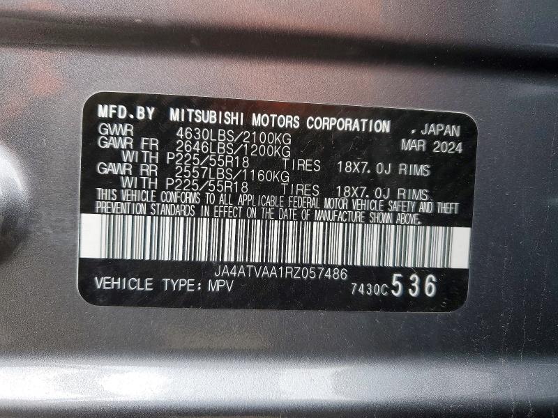 Продаж на аукціоні авто 2024 Mitsubishi Eclipse Cross, vin: JA4ATVAA1RZ057486, номер лоту: 53702726