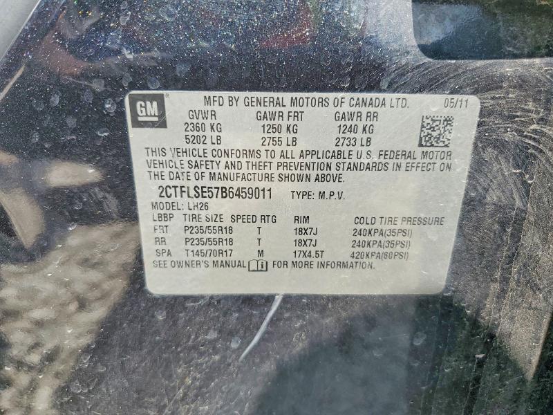 Aukcja sprzedaży 2011 Gmc Terrain, vin: 2CTFLSE57B6459011, numer aukcji: 51568996