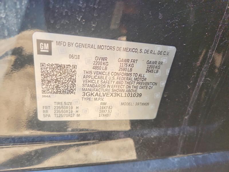 Продаж на аукціоні авто 2019 Gmc Terrain, vin: 3GKALVEX3KL101039, номер лоту: 52507376