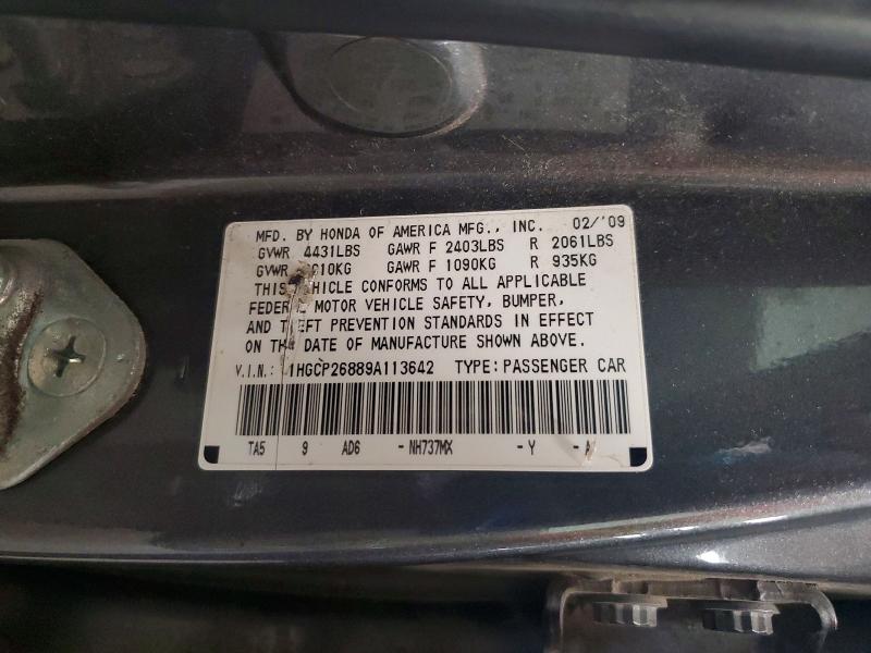 Продаж на аукціоні авто 2009 Honda Accord, vin: 1HGCP26889A113642, номер лоту: 55158486