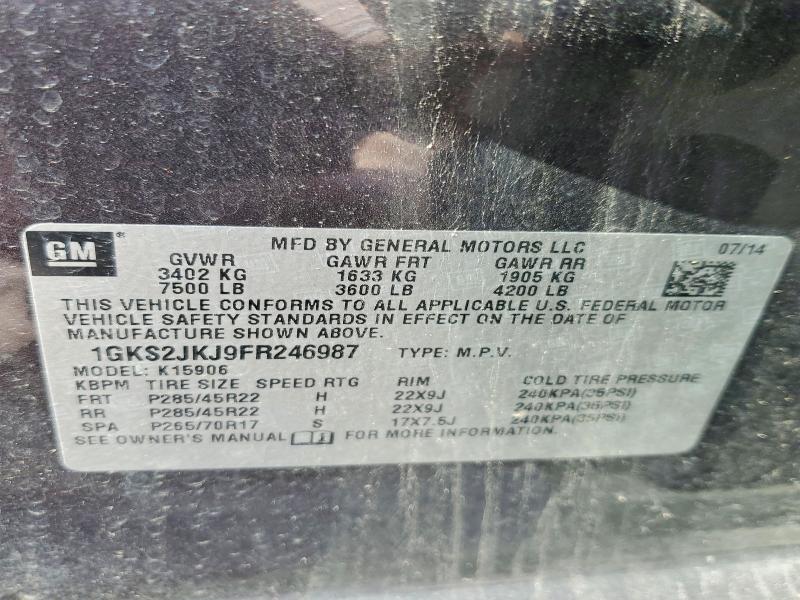 Продаж на аукціоні авто 2015 Gmc Yukon Xl, vin: 1GKS2JKJ9FR246987, номер лоту: 53017716
