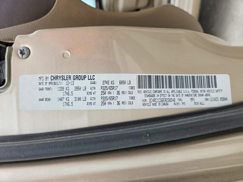 Aukcja sprzedaży 2014 Chrysler Town & Country, vin: 2C4RC1CG6ER236548, numer aukcji: 54686226