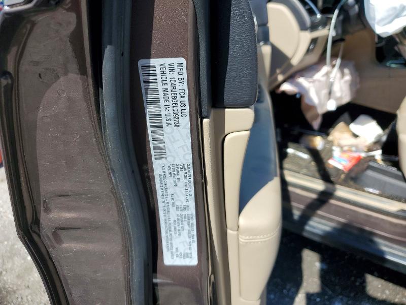 2020 Jeep Grand Cherokee მანქანა იყიდება აუქციონზე, vin: 1C4RJEBG6LC392738, აუქციონის ნომერი: 53313946