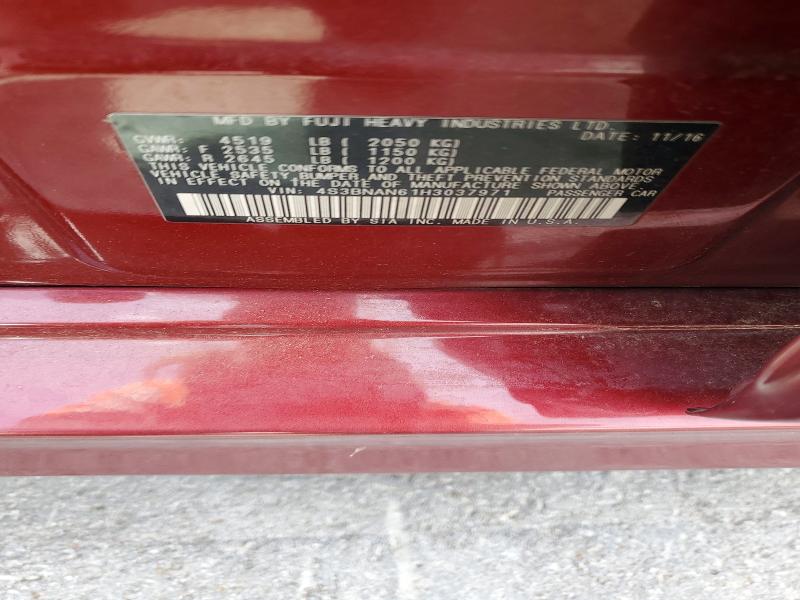 Aukcja sprzedaży 2017 Subaru Legacy, vin: 4S3BNAN61H3037971, numer aukcji: 53279856