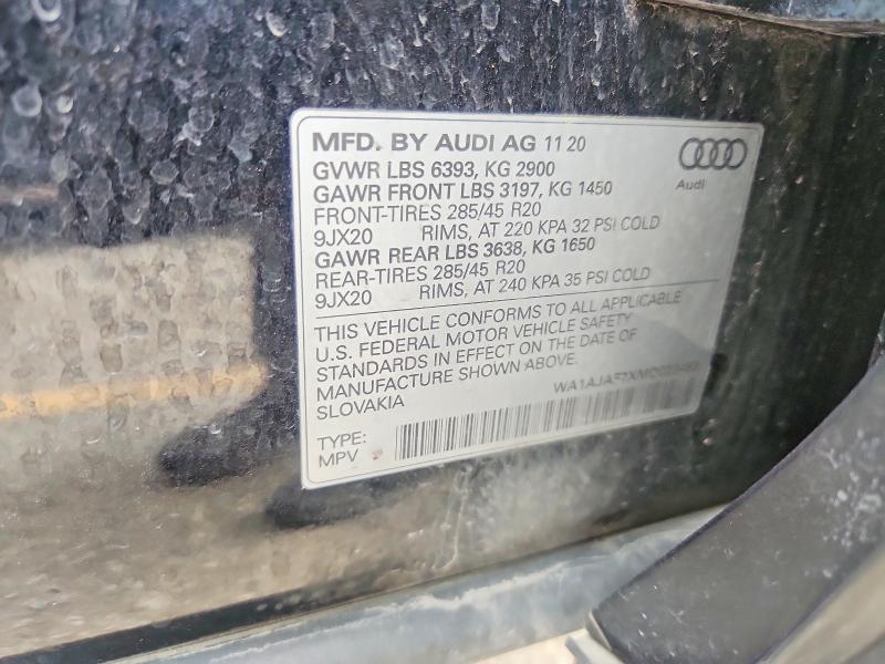 Продажа на аукционе авто 2021 Audi Q7, vin: WA1AJAF7XMD023483, номер лота: 53999026