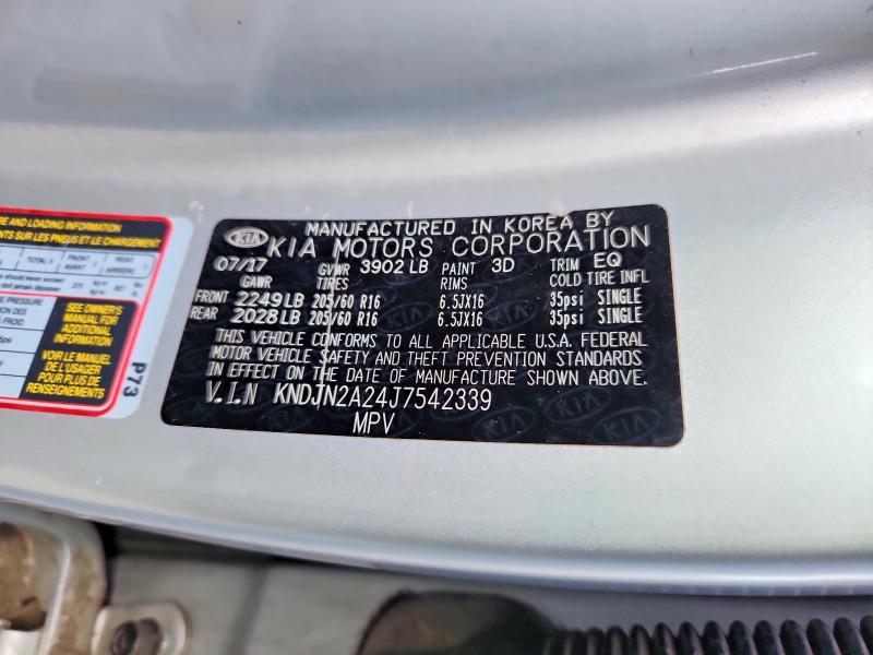 Aukcja sprzedaży 2018 Kia Soul, vin: KNDJN2A24J7542339, numer aukcji: 54873006