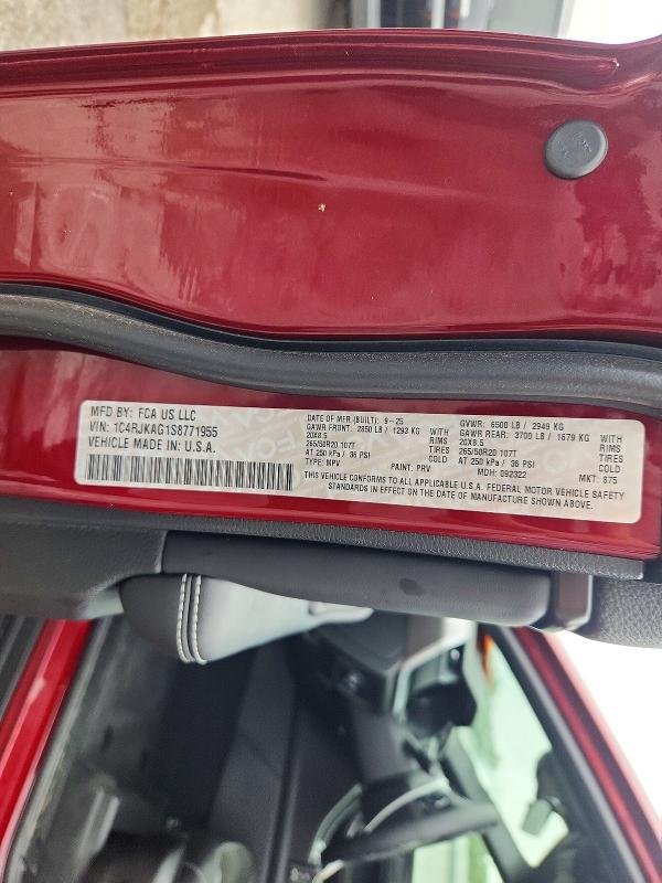 Aukcja sprzedaży 2025 Jeep Grand Cherokee, vin: 1C4RJKAG1S8771955, numer aukcji: 55025966
