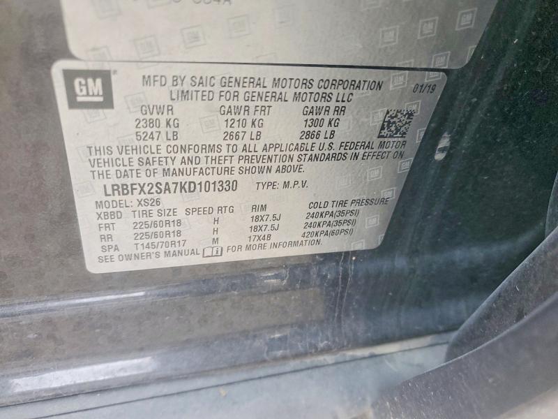 Aukcja sprzedaży 2019 Buick Envision, vin: LRBFX2SA7KD101330, numer aukcji: 53008226