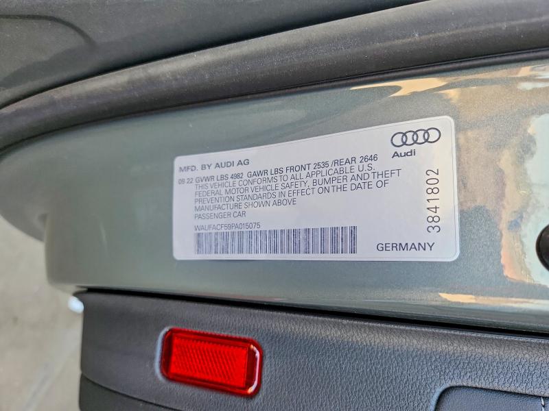 52561536 :رقم المزاد ، WAUFACF59PA015075 vin ، 2023 Audi A5 مزاد بيع