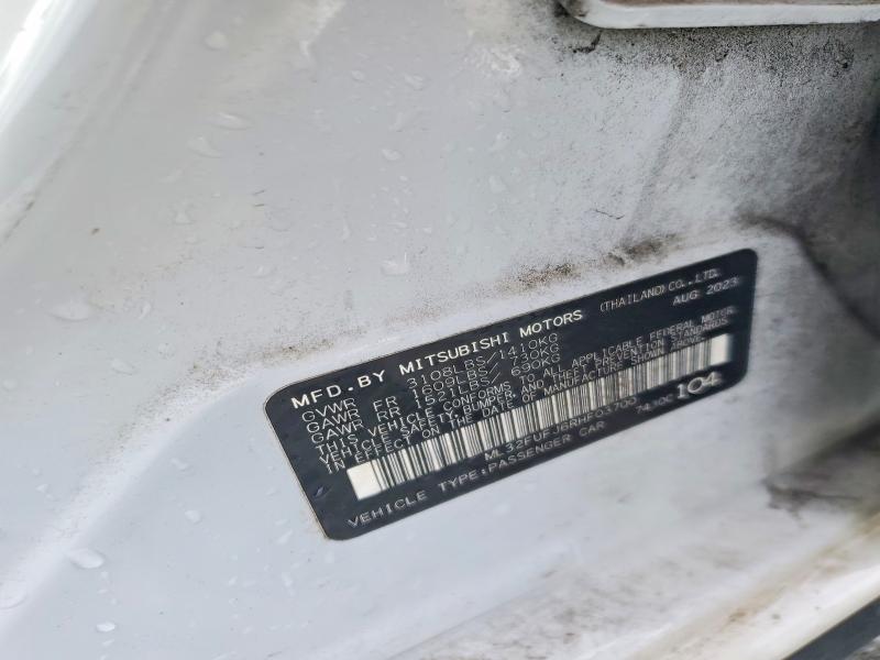 2024 Mitsubishi Mirage მანქანა იყიდება აუქციონზე, vin: ML32FUFJ6RHF03700, აუქციონის ნომერი: 52714636