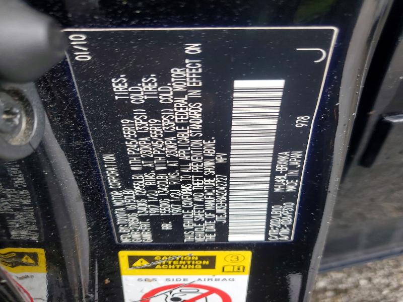 Aukcja sprzedaży 2010 Toyota Highlander, vin: JTEJW3EH8A2042727, numer aukcji: 52470856