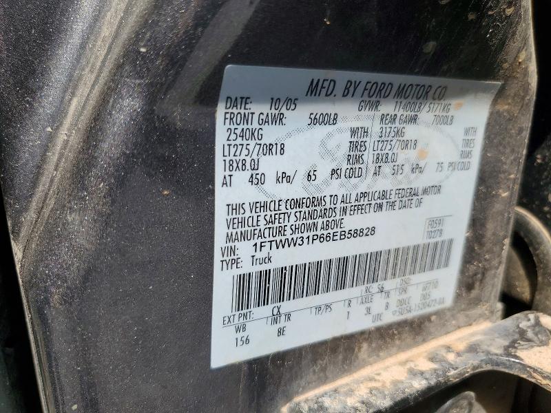 Продажа на аукционе авто 2006 Ford F350, vin: 1FTWW31P66EB58828, номер лота: 53278586