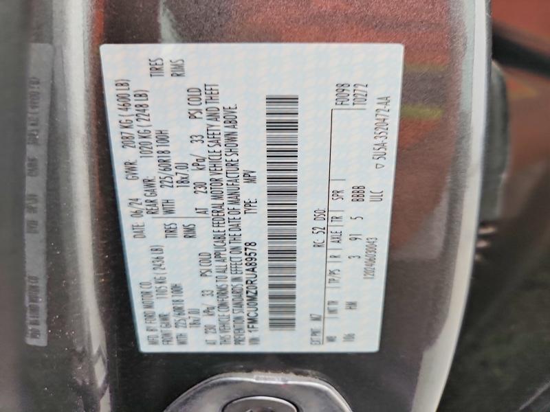Aukcja sprzedaży 2024 Ford Escape, vin: 1FMCU0MZ0RUA89578, numer aukcji: 54151956