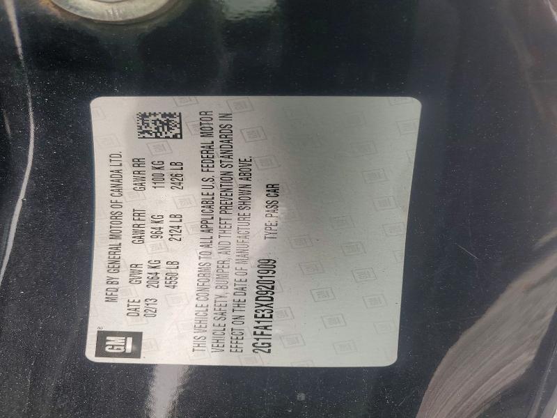 53202006 :رقم المزاد ، 2G1FA1E3XD9201909 vin ، 2013 Chevrolet Camaro مزاد بيع